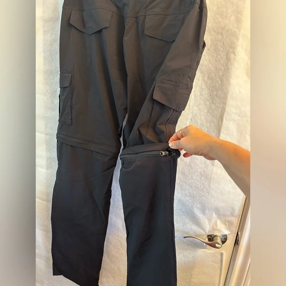 NONWE mens‎ hiking convertible light weight quick dry black pants Sz-30x32.  O14
